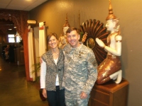 LTG Caldwell, Commander of Fort Leavenworth, pays a visit to Baan Thai Restaurant